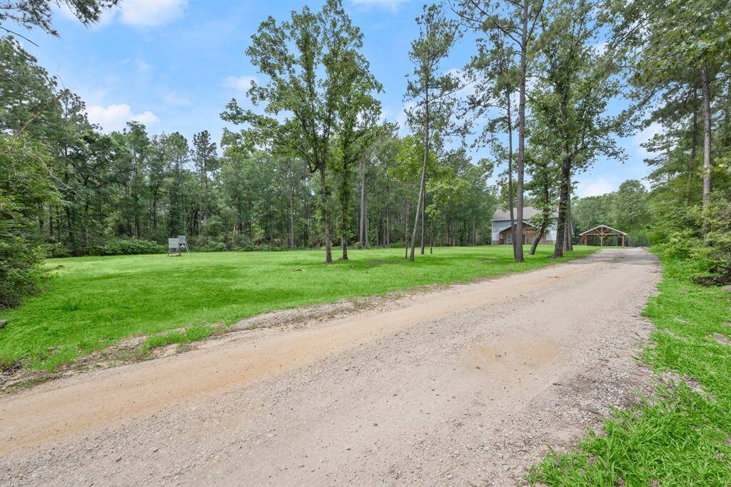 Entering down the driveway