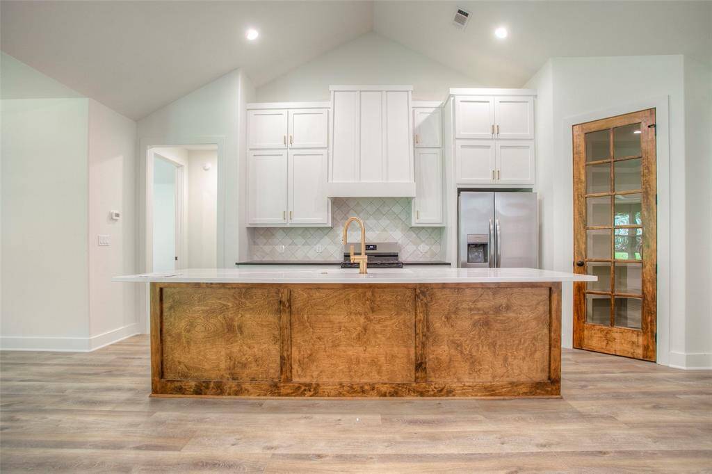 Beautiful birch island accent.