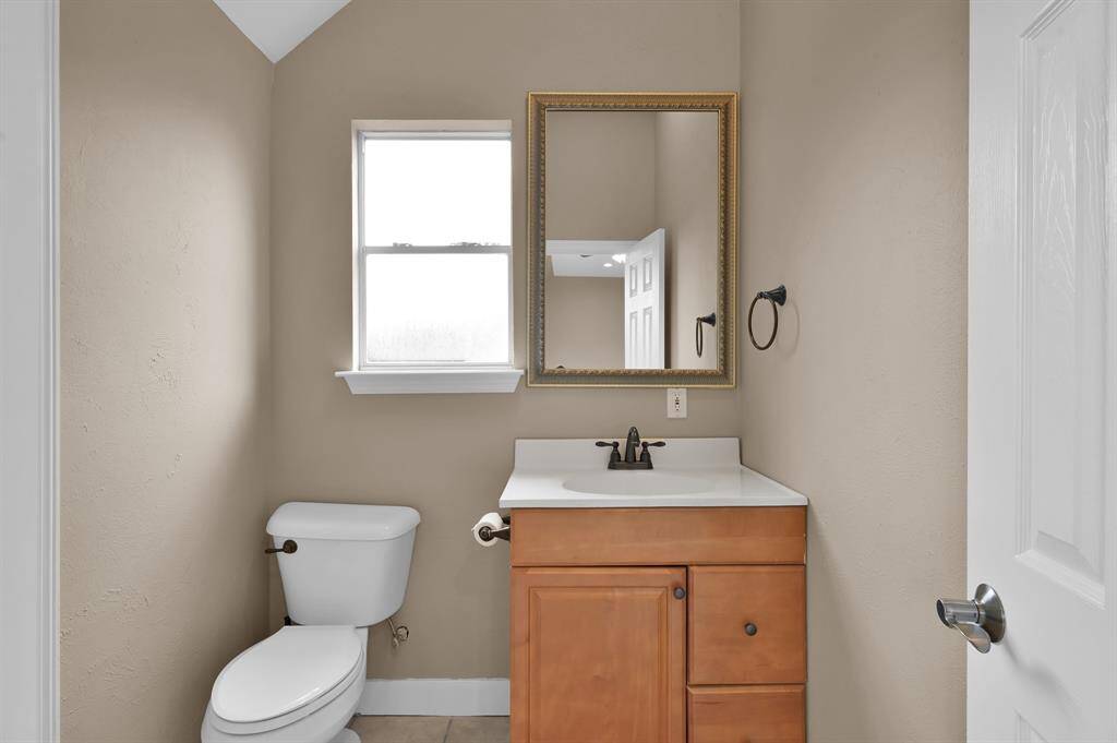 Above the garage half bath