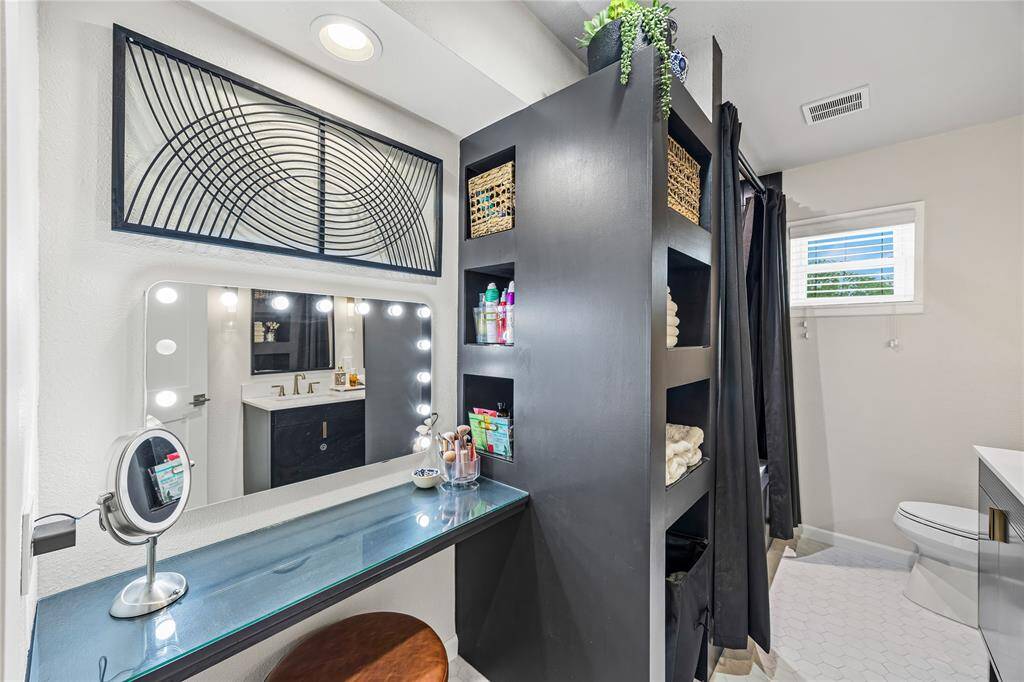 Second bathroom with vanity