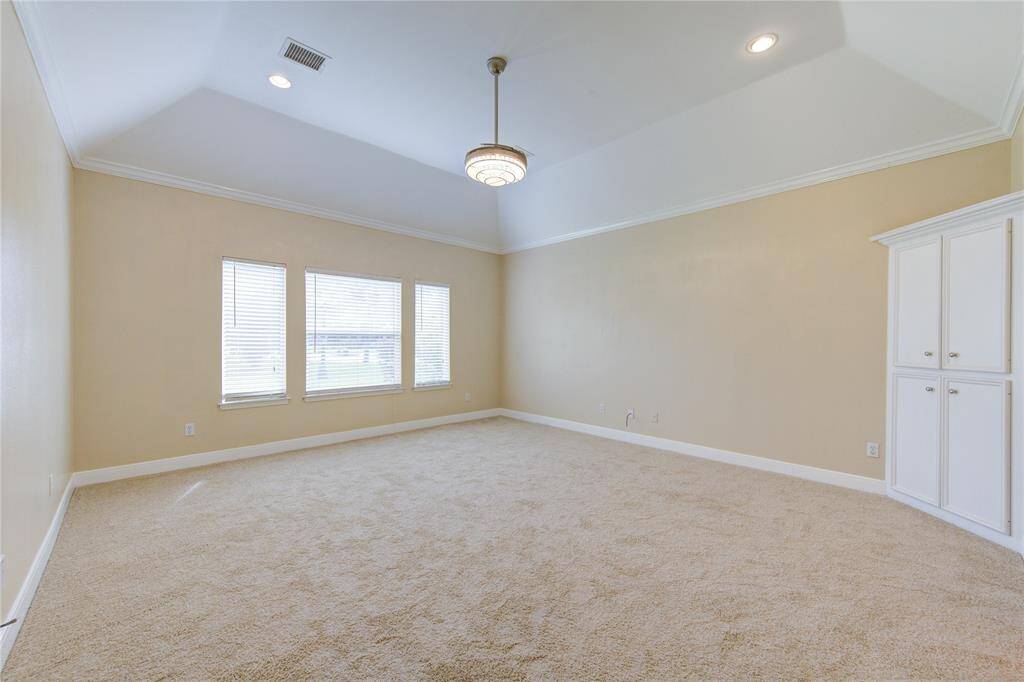 This spacious owner’s retreat is a beautiful space to begin and end your day.
