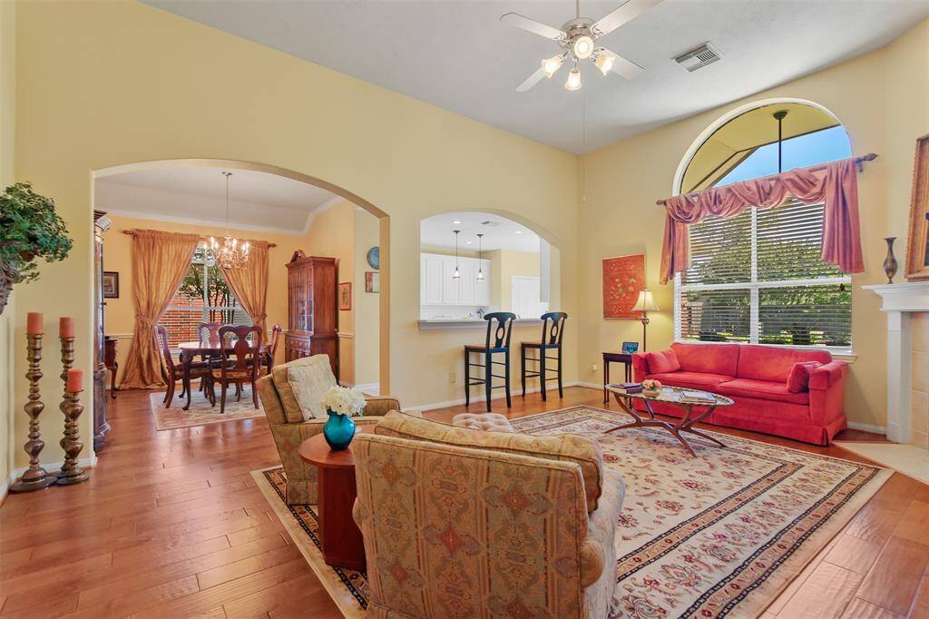Another view of the family room showcasing the openness of the main living areas.
