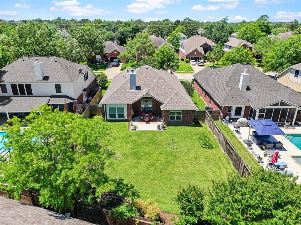 Aerial view of the home.