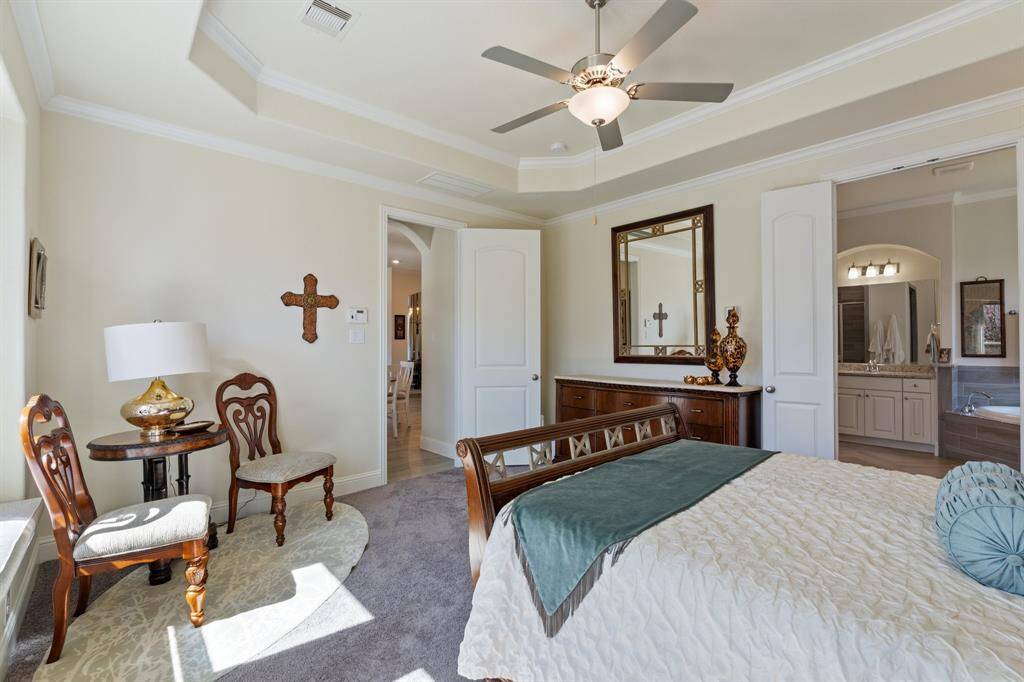 View from the Primary bedroom off of the main living space in the back of the home.