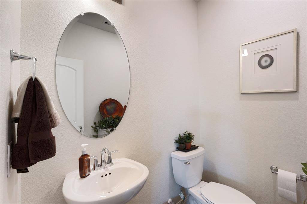 Half bath upstairs.