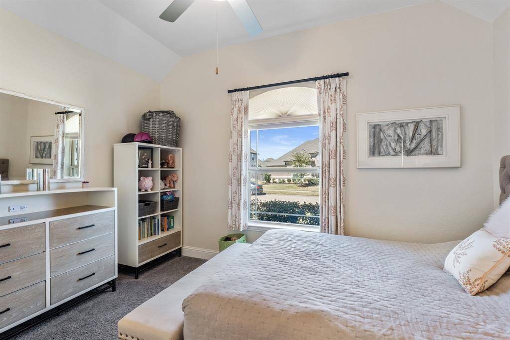 Following the flow of the home, the secondary bedroom #1 is on the first floor and in the front of the home.