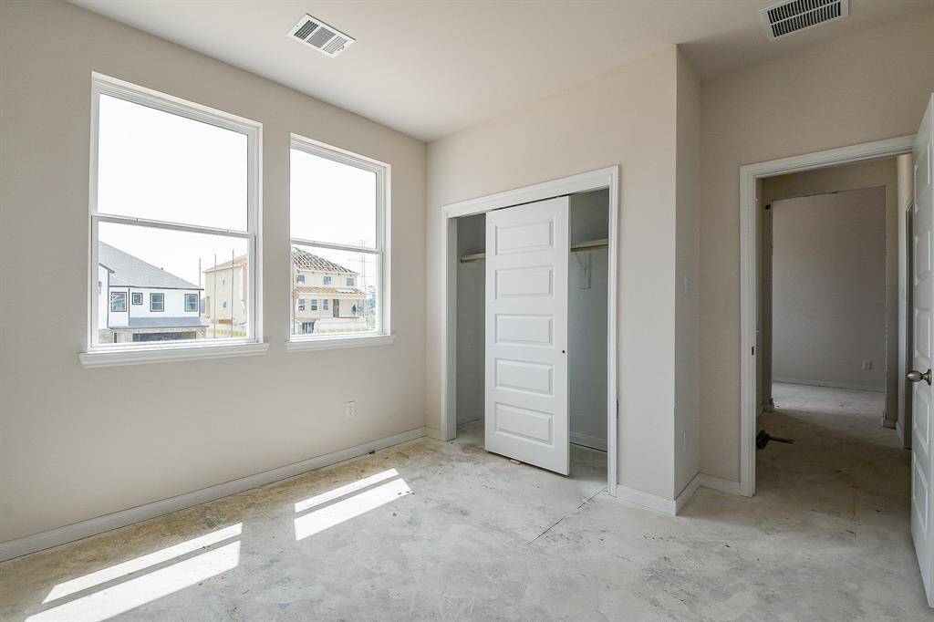 The closet sliding doors make it easily accessible.
