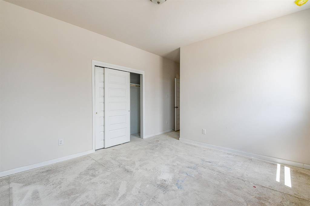 This closet has sliding doors as well, making your necessities easily accessible.