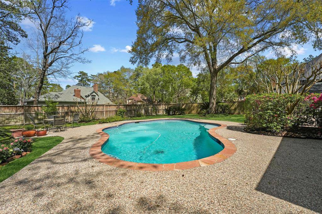 Pool recently resurfaced with quartz.