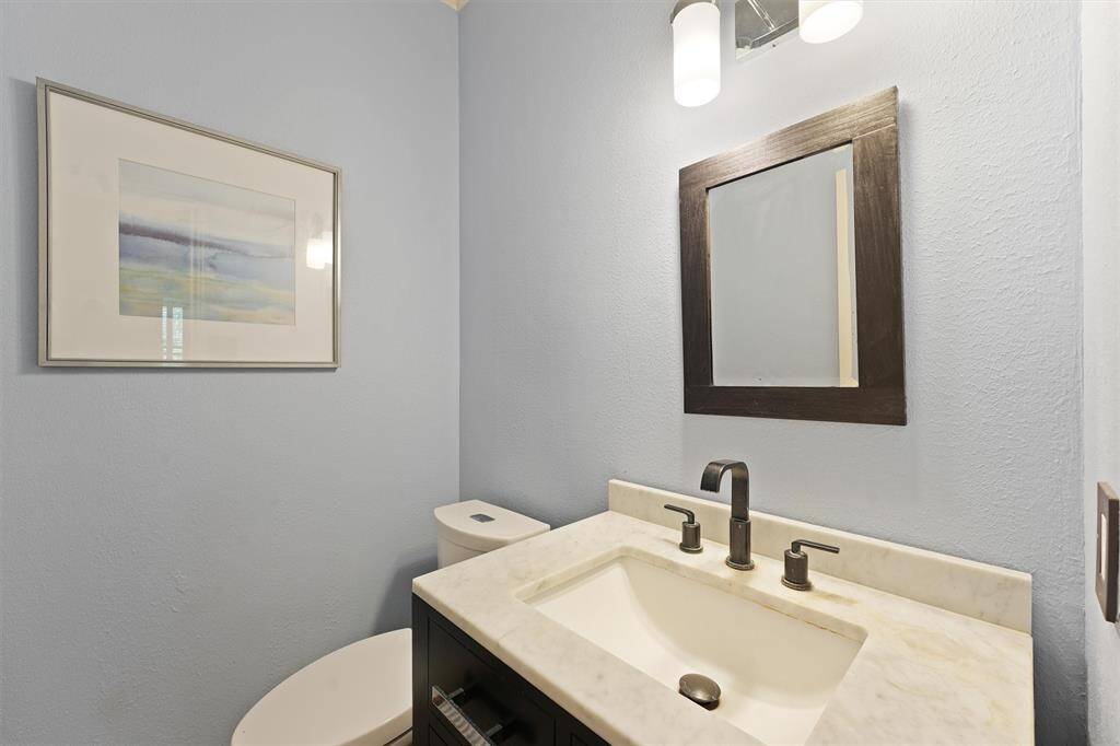 First floor half bath.