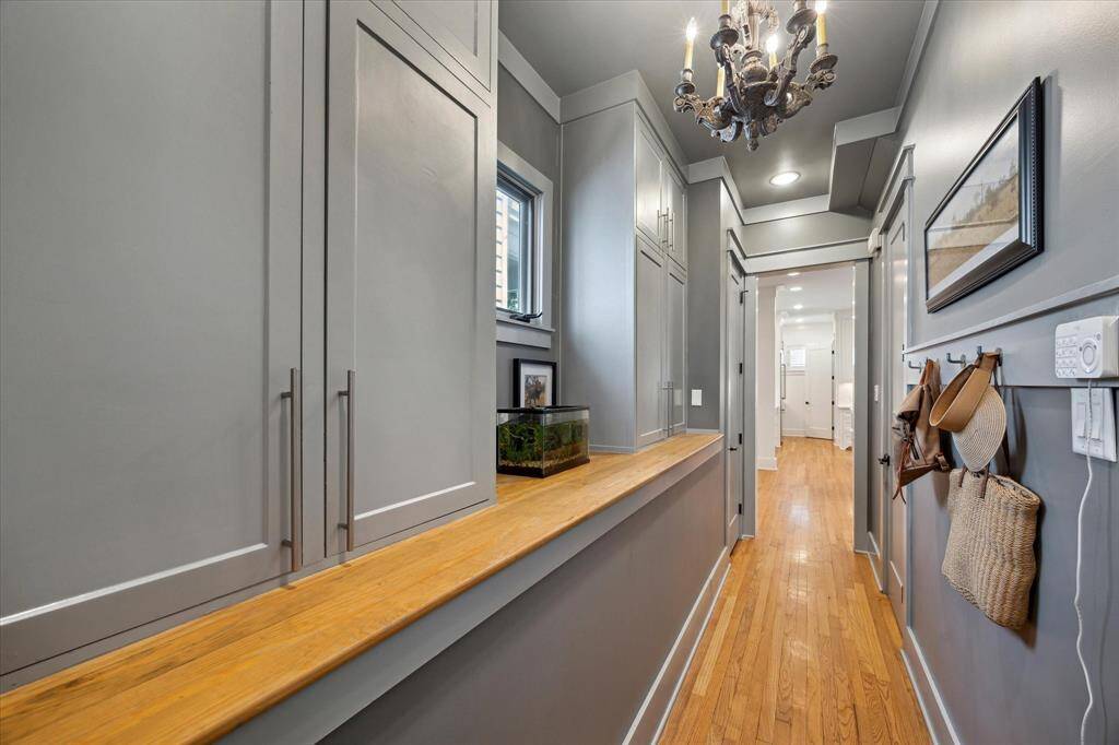 Long mudroom/garage entry with plenty of storage