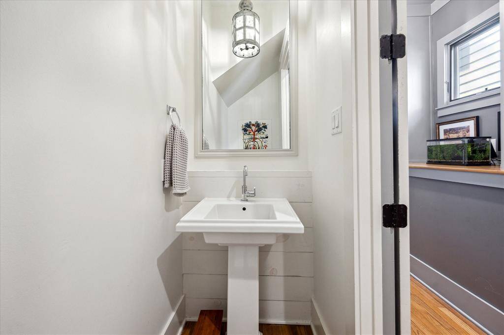 Half bath on the first floor