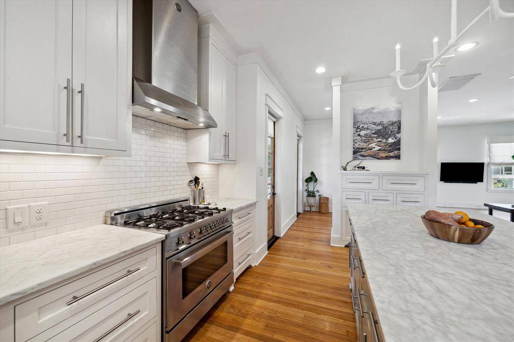 The kitchen is spectacular, with luxury appliances