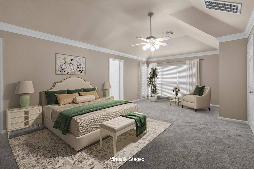 Virtually Staged Primary Bedroom