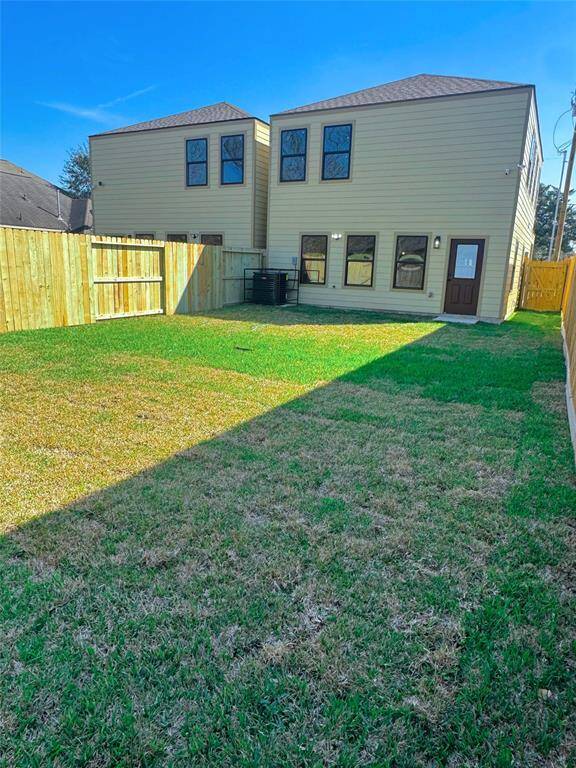 Spacious fenced backyard