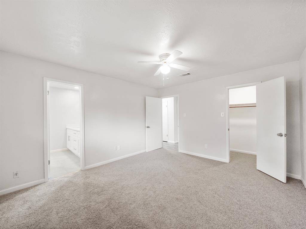 Primary bedroom will easily accommodate a king bed