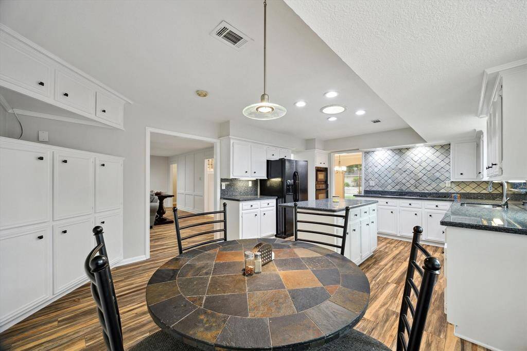 Built in cabinets for added storage