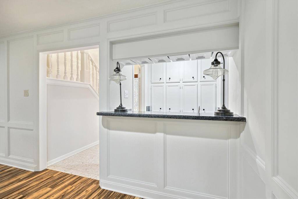 Wet bar off the living area