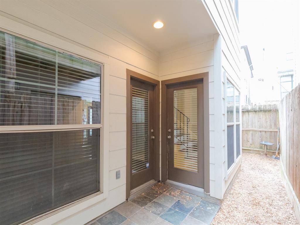 Fenced yard