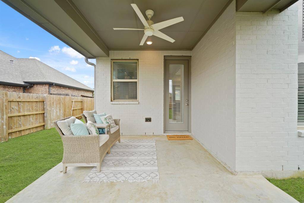 Accessible just off the kitchen is a 13' x 10' covered patio.
