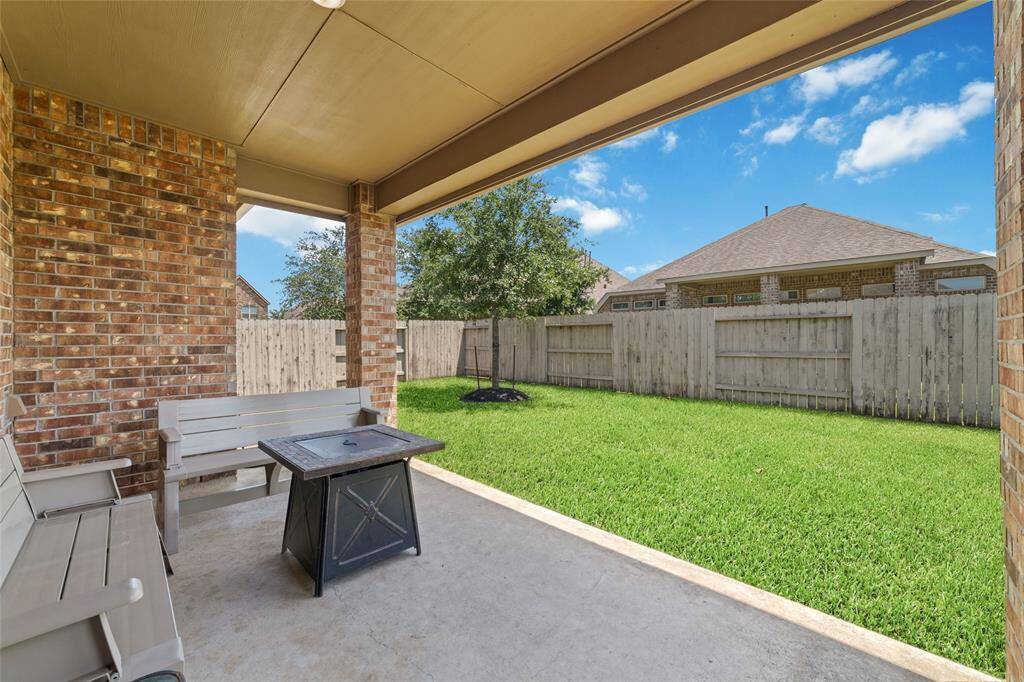 16' x 9' covered back patio.
