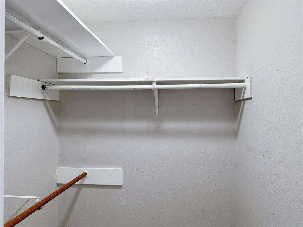 Closet in master bedroom.