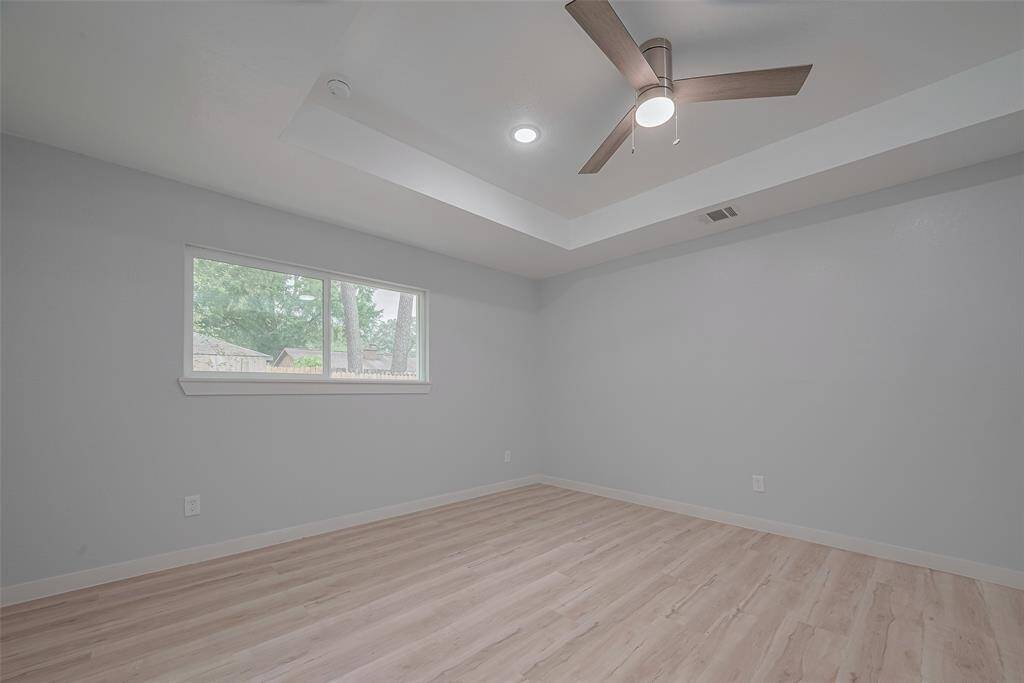 master bedroom is big enough for a King size bed.