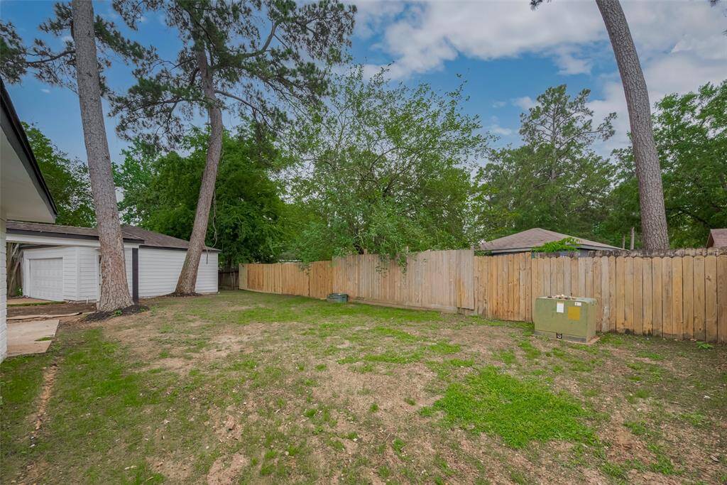 back yard is big enough for your children and pets to  run.