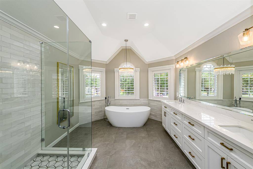 Relax in this Resort style bathroom!  Great details you will love.