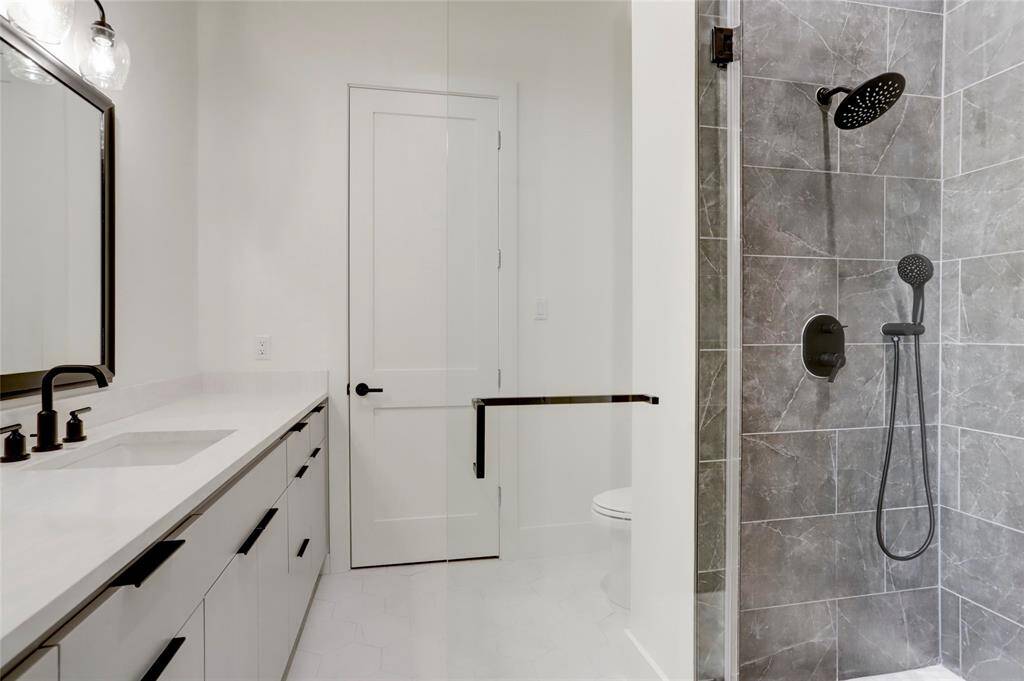 One of three ensuite bathrooms on the second floor.