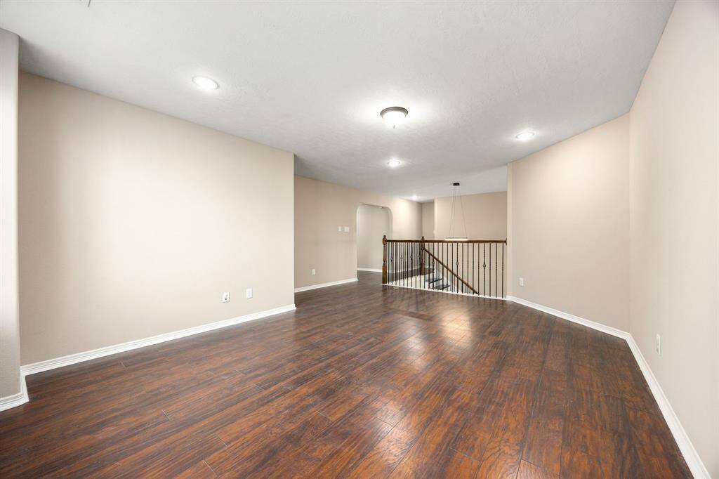 Game room upstairs is away from the three secondary bedrooms.