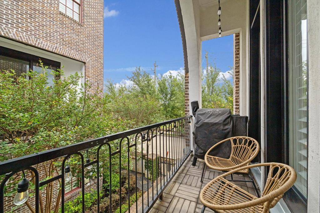 Balcony large enough for seating and grilling