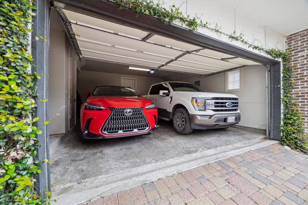 Garage fits 2 cars offers has generous storage