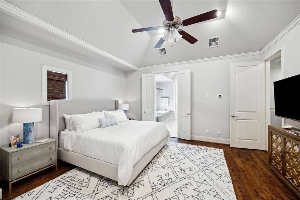 Spacious primary bedroom on the 3rd floor