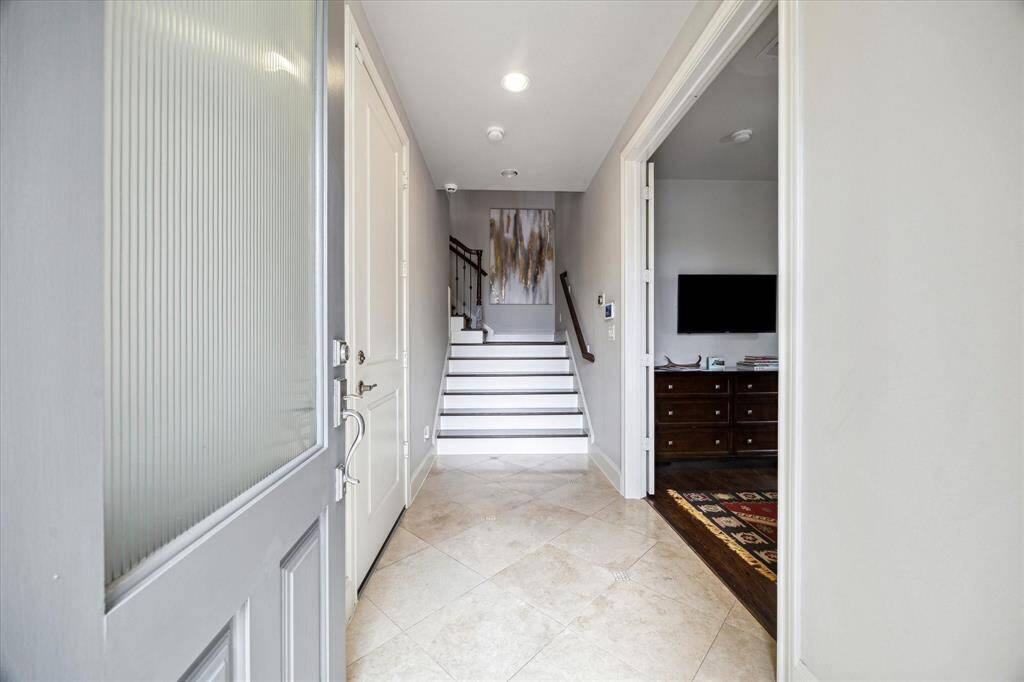 Front door entry view
