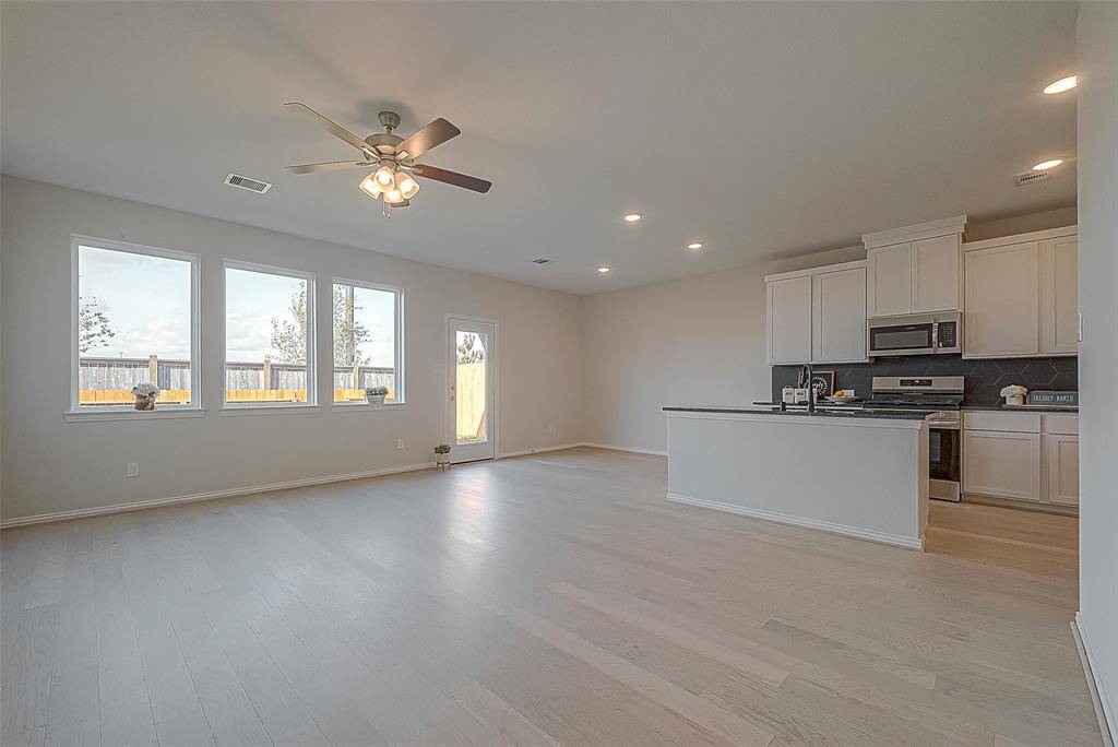 Open floor plan with island