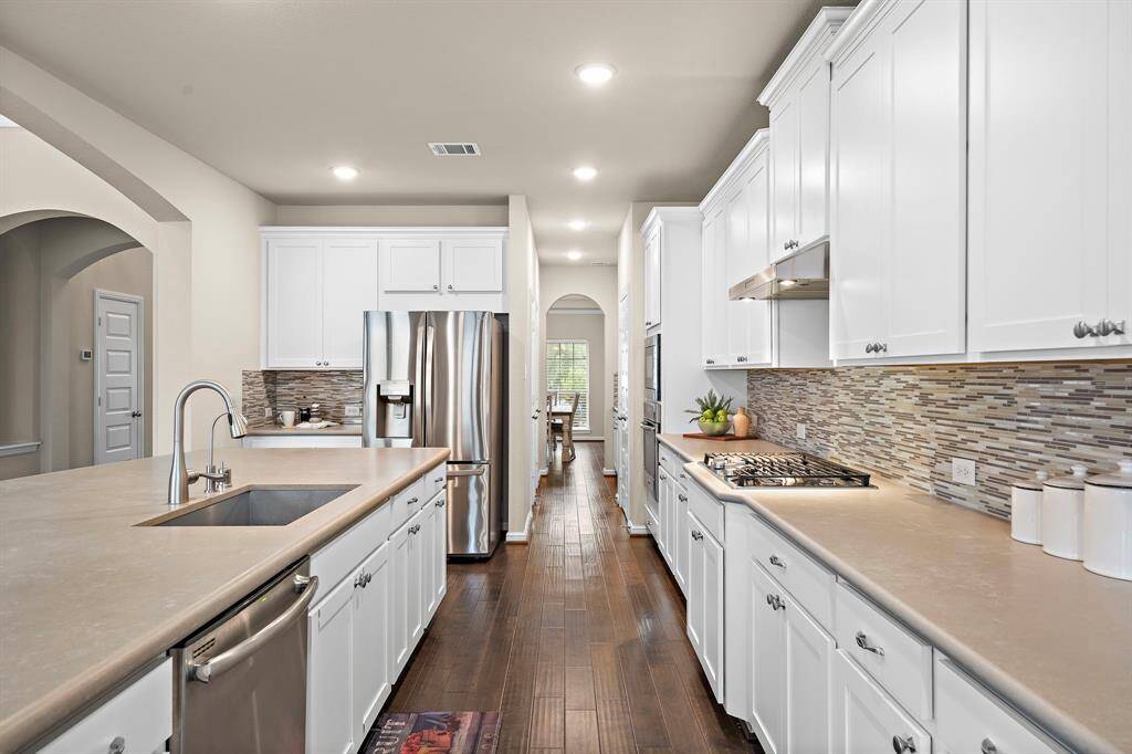 There is also a small nook next to the refrigerator that is great for a coffee bar.