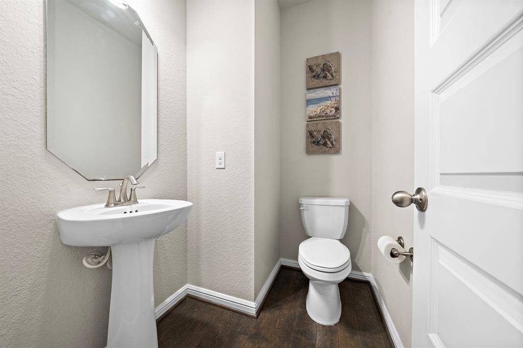 Powder bathroom located on the first floor.