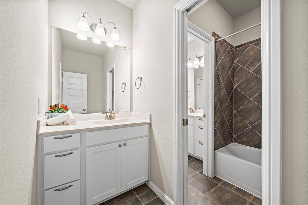 Bedroom #5 vanity area, for the shared Jack and Jill bathroom.