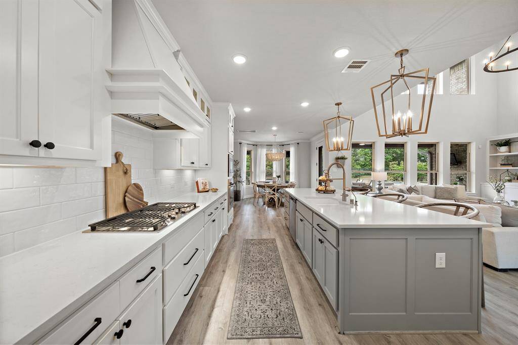 Plenty of counter and cabinet space for storage.