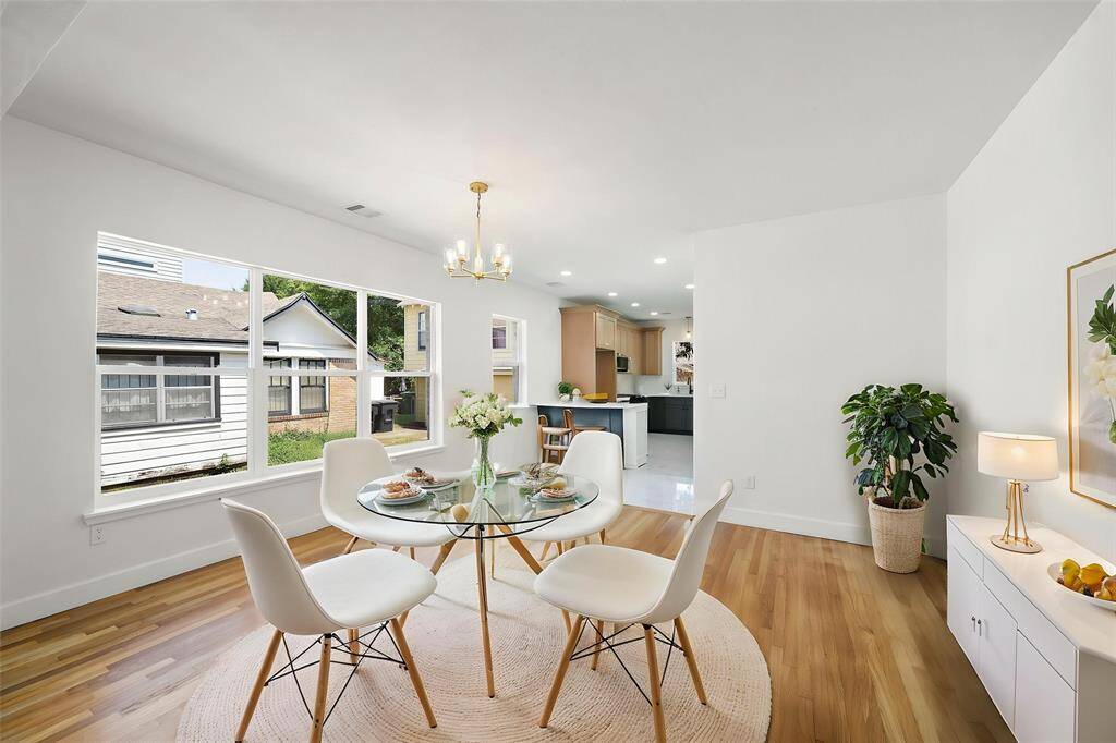 Dining area offers a natural flow into your beautifully designed kitchen.