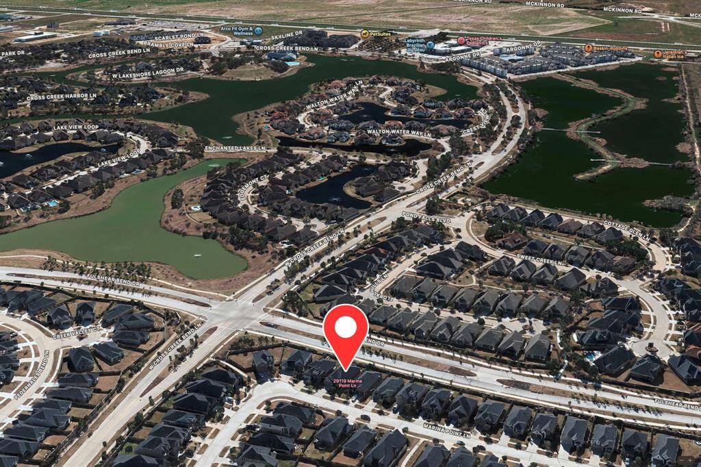 Satellite view of property.