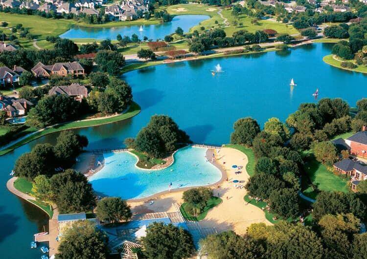 Ariel view of community.