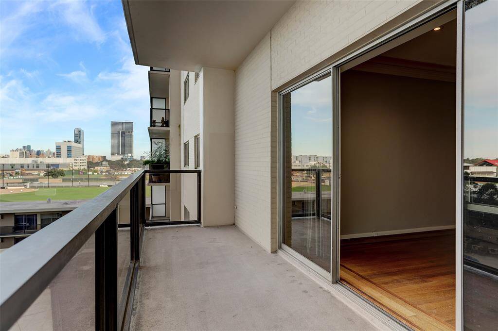 Large private balcony.