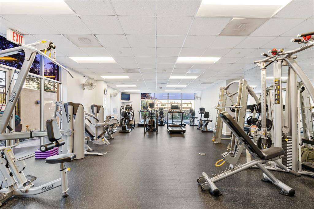 Recently renovated fitness center.