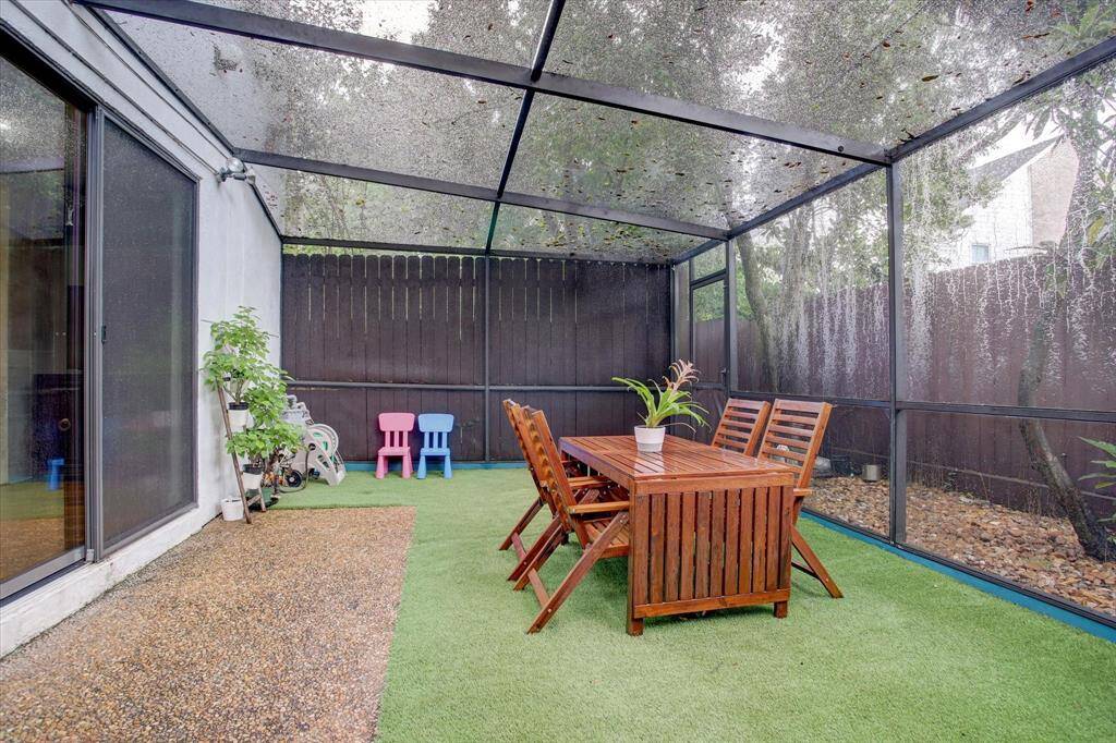Turfed backyard