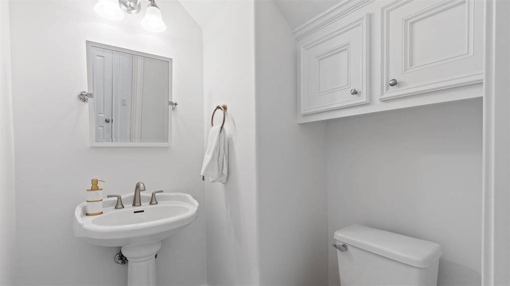 Half bath located down stairs