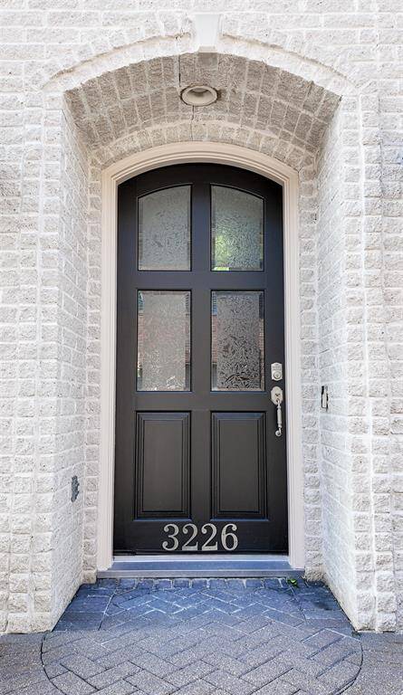 An elegant doorway greets you at the foot steps.