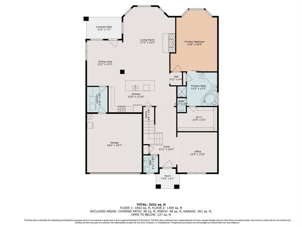 Floor plan for the first floor.