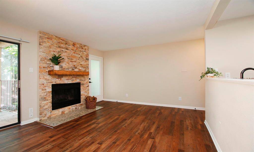 Another view of the Living Room and remodeled fireplace.